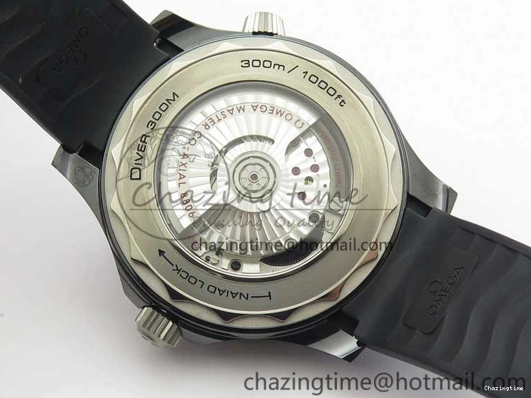 0130 Seamaster Diver 300M Real Ceramic Case VSF 1:1 Best Edition on Black Rubber Strap A8806 (Free Nato) SunProtective 7935